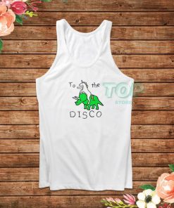 Disco Unicorn Riding Triceratops Tank Top