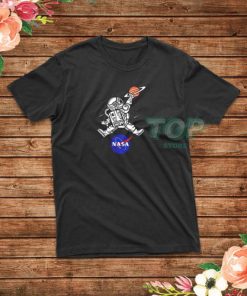 Astronaut Basketball League Slam Dunk NASA T-Shirt