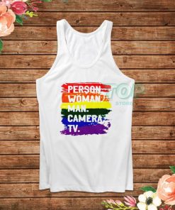 Person Woman Man Camera TV Pride Tank Top