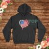 Kansas City Chiefs Football Heart American Flag Hoodie