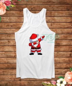 Dabbing Santa Pattern Funny Christmas Tank Top