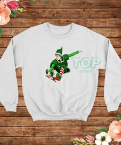 Funny Christmas Skater Elf Sweatshirt