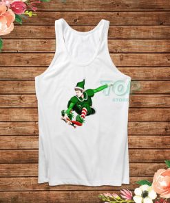 Funny Christmas Skater Elf Tank Top