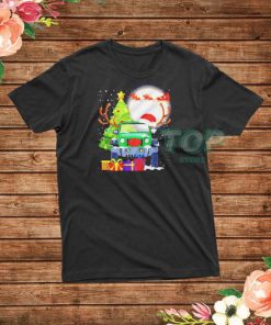 Jeep and Santa Claus Christmas Tree Merry Christmas T-Shirt