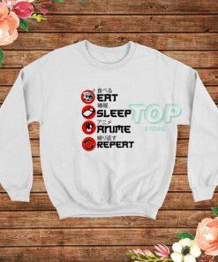 Eat Sleep Anime Repeat Sweatshirt