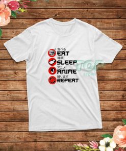 Eat Sleep Anime Repeat T-Shirt