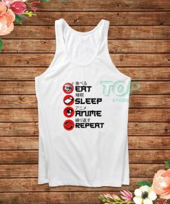 Eat Sleep Anime Repeat Tank Top