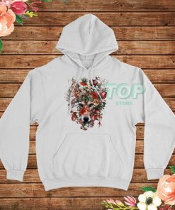 Flower Wolf Floral Graphic Hoodie