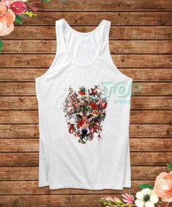 Flower Wolf Floral Graphic Tank Top