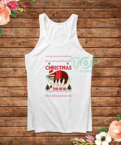 Lazy Sloth Ugly Christmas Tank Top