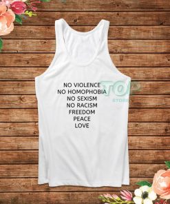 No Violence Freedom Peace Love Tank Top