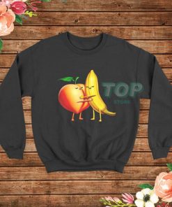 Peach and Banana Cute Friends Sweatshirt