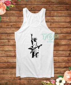 Statue of Liberty Rock V Guitar Tank Top