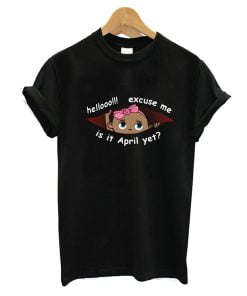 April Peeking Out Baby Girl T-Shirt