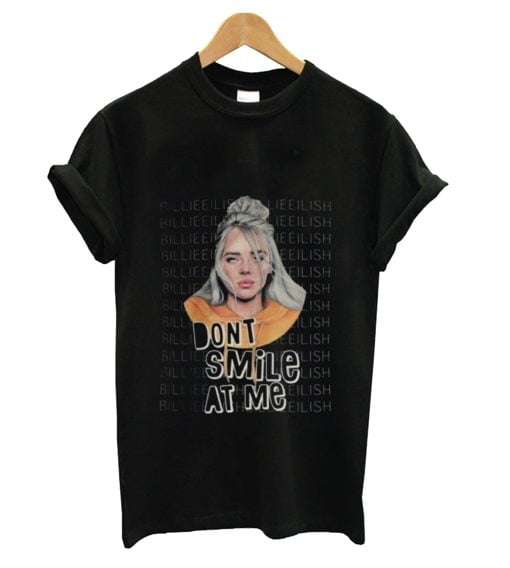 Billie Eilish Merch Black Top Big T-Shirts Billie Eilish Song Lyrics