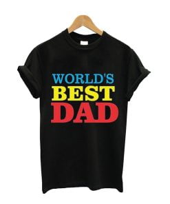 Giftsmate Fathers Day Colorful Worlds Best Dad Mens T-Shirt