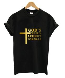 God's Children Are Not For Sale Funny Cross Christian Quote Saying Men's T-Shirt