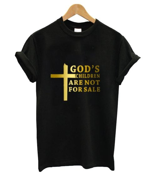 God's Children Are Not For Sale Funny Cross Christian Quote Saying Men's T-Shirt