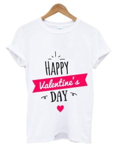 Happy Valentine's Day T-shirt white