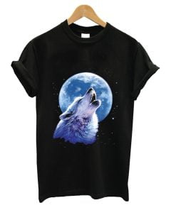 Kids Wolf and Moon T-shirt Call of the Wild Youth Tee