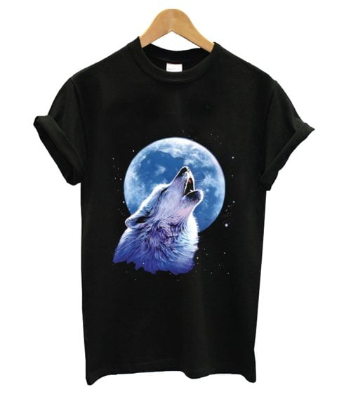 Kids Wolf and Moon T-shirt Call of the Wild Youth Tee