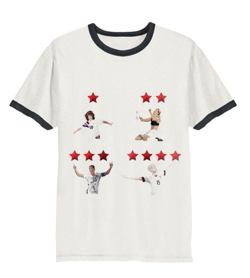 Megan Rapinoe and USWNT 4 Stars Tee Shirt USWNT