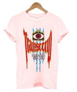 Slogan Print Cotton Oversized T-shirt in Sorbet Pink - Men