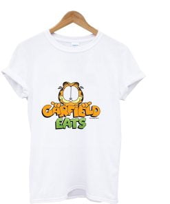 Carfield eats T-shirt