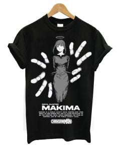 Chainsaw Man Black T-Shirt Makima Fingers