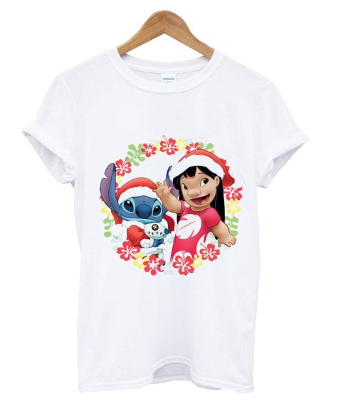 Girl's Lilo & Stitch Christmas Greetings T-Shirt