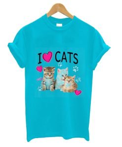 I love cats shirt cat lover tee i love kittens t-shirt