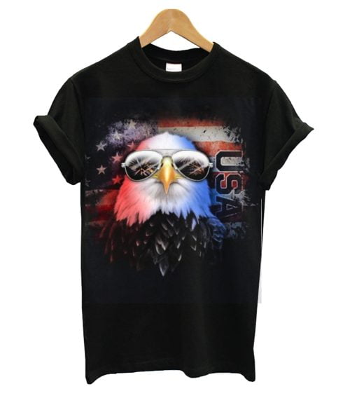 Men's Lost Gods Fourth Of July American Eagle In Sunglasses T-shirt