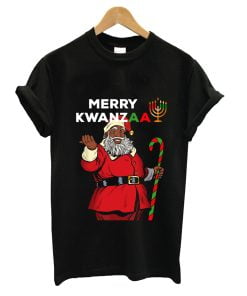 Merry Kwanzaa - Black Santa Claus Tshirt