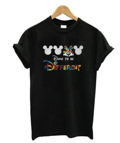 Mickey Mouse Autism Dare to be Different T-Shirt