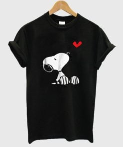 Peanuts Heart Sitting Snoopy T shirt