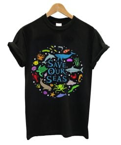 Save Our Seas Save The Ocean Marine Conservation Illustration T-shirt