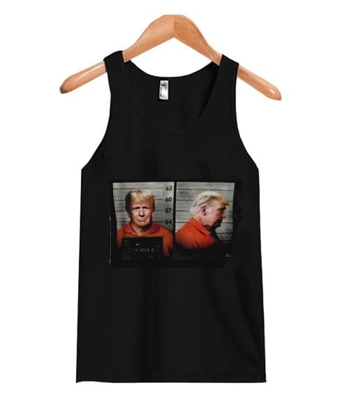 Tank Top features mocked-up mugshots of Trump