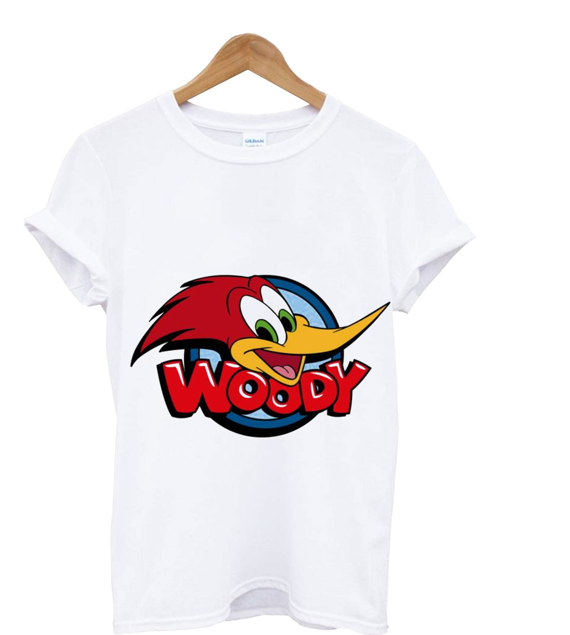 Woody Woodpecker Character Head Woody Logo Men's T-Shirt