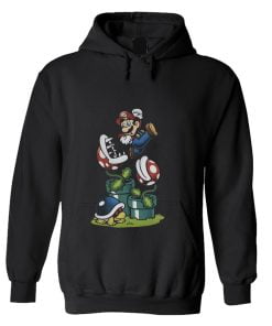 Black Super Mario Piranha Plant Hoodie