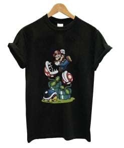 T-Shirt Black Super Mario Piranha Plant