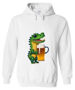 Cute Baby Croc With A Beer Mug Hoodie