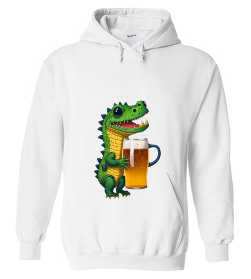 Cute Baby Croc With A Beer Mug Hoodie