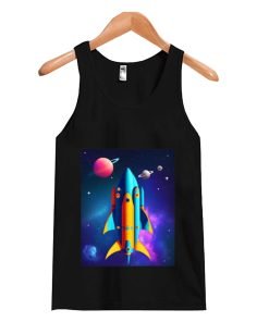 Galactic Visitors Alien Spaceship Arrival Tank Top