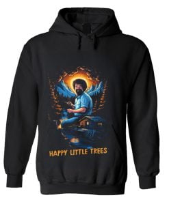 Happy Little Trees - Retro Fan Artwork Hoodie