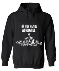 Hip Hop Heads World Wide Black Diamonds Iconic Logo Hoodie