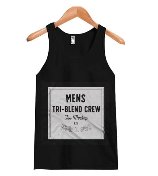 Mens Tri-Blend Crew tank top