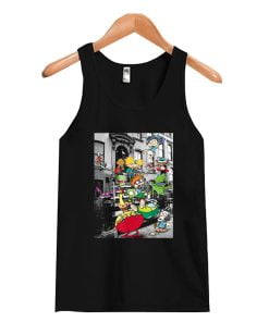 Nickelodeon Classic Nicktoons Hanging On Stoop Tank Top