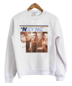 Nsync Men's Split Sweatshirt White