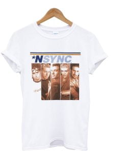 Nsync Men's Split T-Shirt White