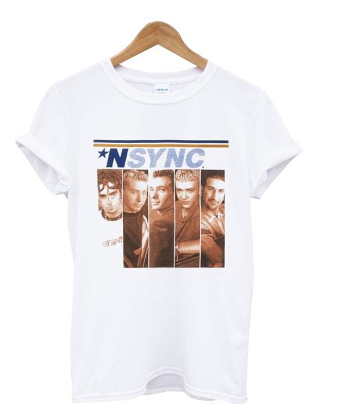 Nsync Men's Split T-Shirt White